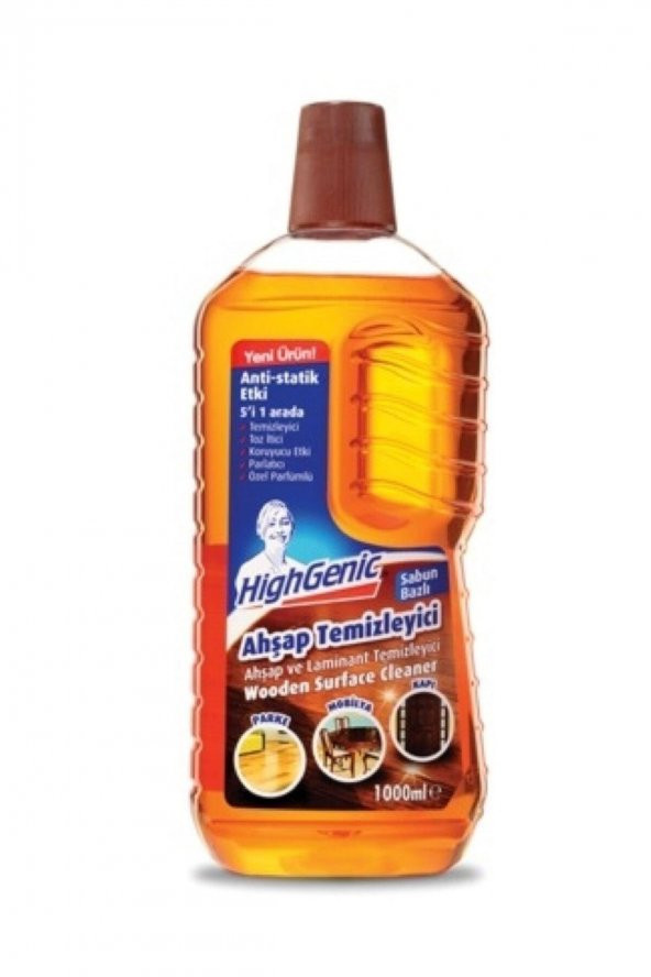 HİGHGENİC Sabun Bazlı Ahşap Laminant Temizleyici 1000 ml Pudihigh26