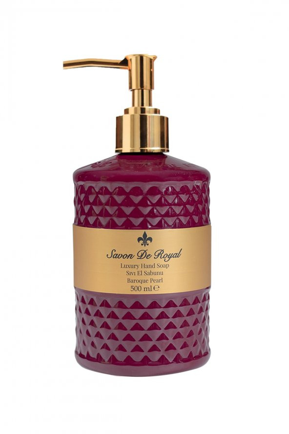 SAVON DE ROYAL Luxury Vegan Sıvı Sabun Baroque Pearl 500 Ml, Meyvemsi, Yasemin, Vanilya, Sandal