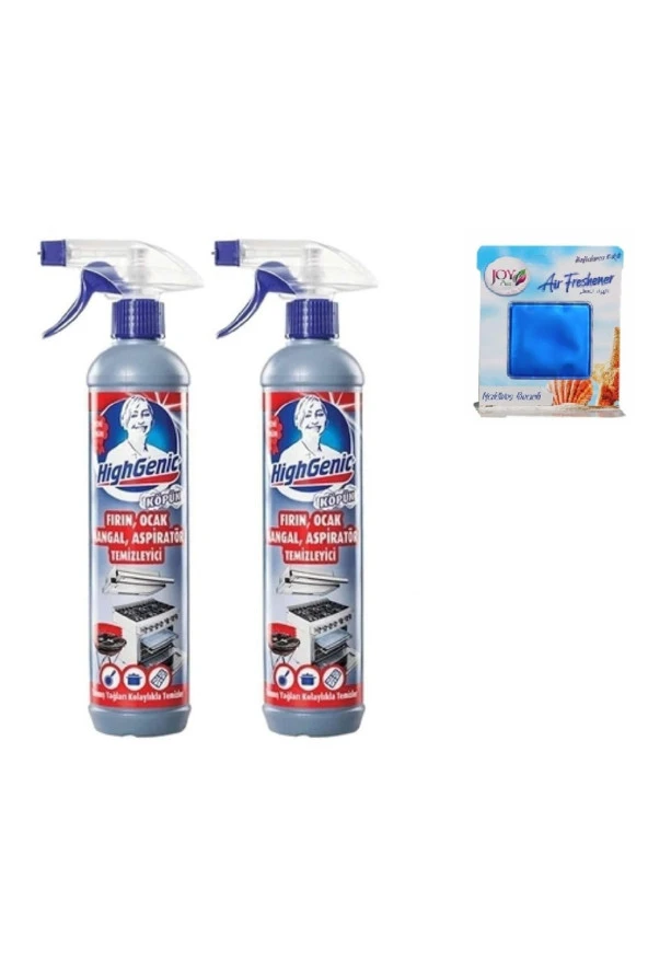 HİGHGENİC Fırın Ocak Mangal Aspiratör Temizleyici 500 ml * 2 Adet - 1 Adet Oda Kokusu