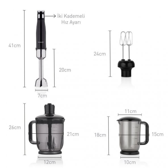 KORKMAZ PERFORMIX MEGA BLENDER SET SİYAH - 4