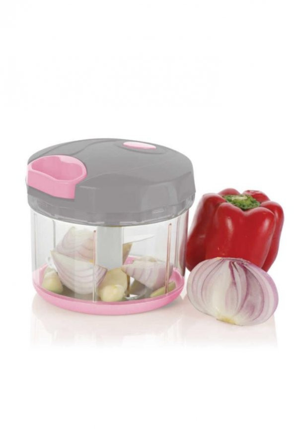 Tantitoni Açık Pembe Gri Büyük Pratik Doğrayıcı Ve Çırpıcı 1000ml - 2