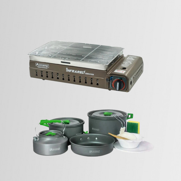 CK-507 Orcamp Portatif Kamp Ocak Izgara - Out 1050 Tencere Seti