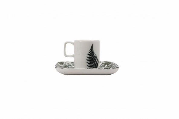 Porland Botanical Tabaklı Kahve Fincanı 85cc  04ALM005374 - 2