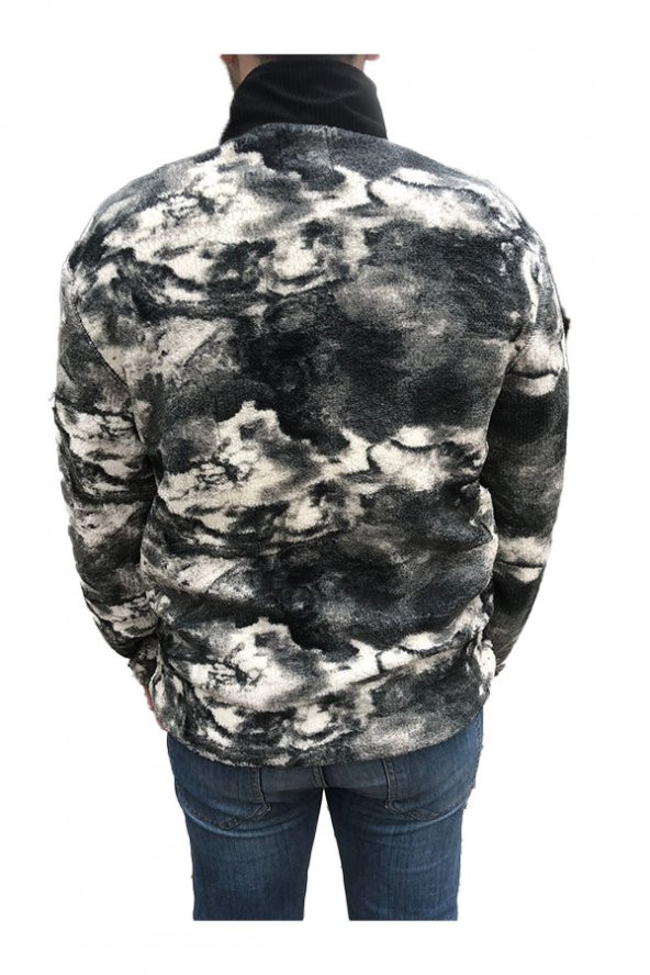 KOTON KAMUFLAJ DESENLİ POLAR MONT - 4