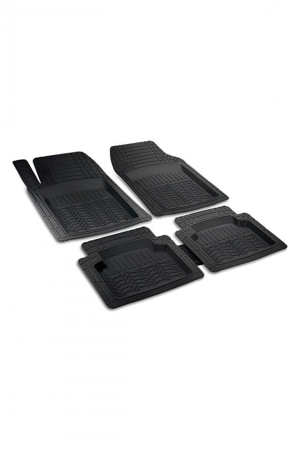 Ford Transit Connect Uyumlu 3D Havuzlu Paspas Takımı Profesyonel Siyah - 1