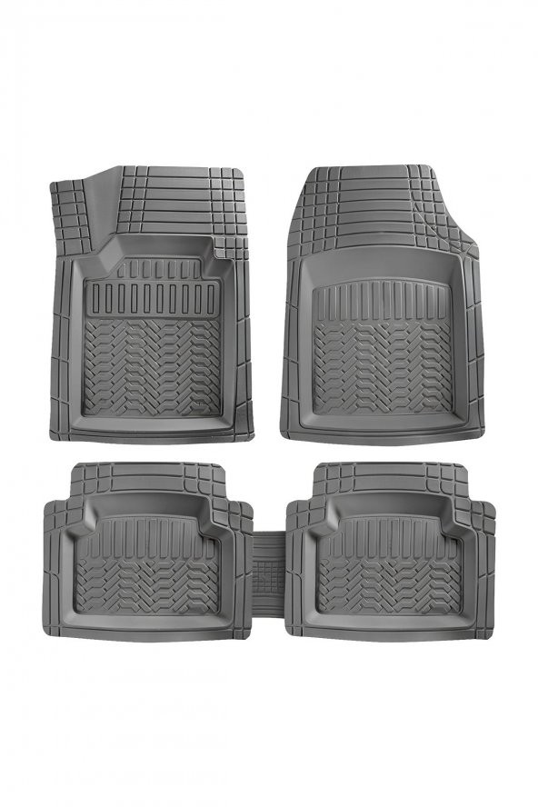 Mini Mini İle Uyumlu 4D Havuzlu Premium Paspas Takımı Maximum Gri