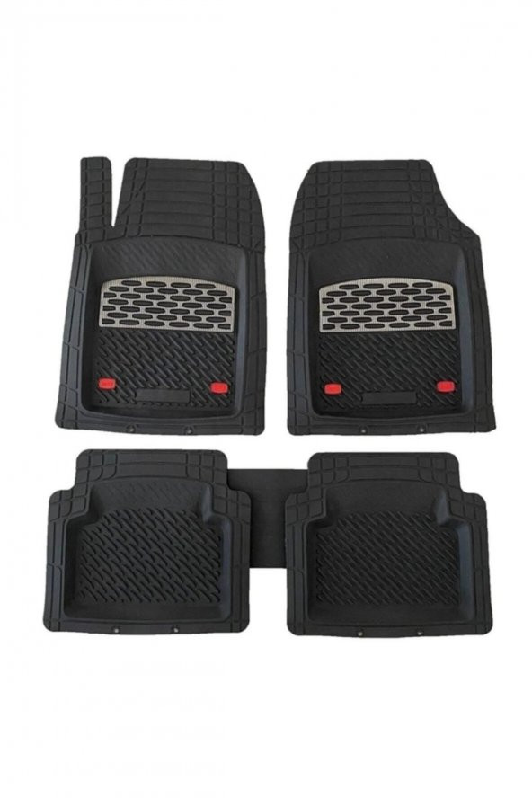 Daewoo Leganza Uyumlu 3D Havuzlu Paspas Takımı  Safir Siyah Krom Karbon