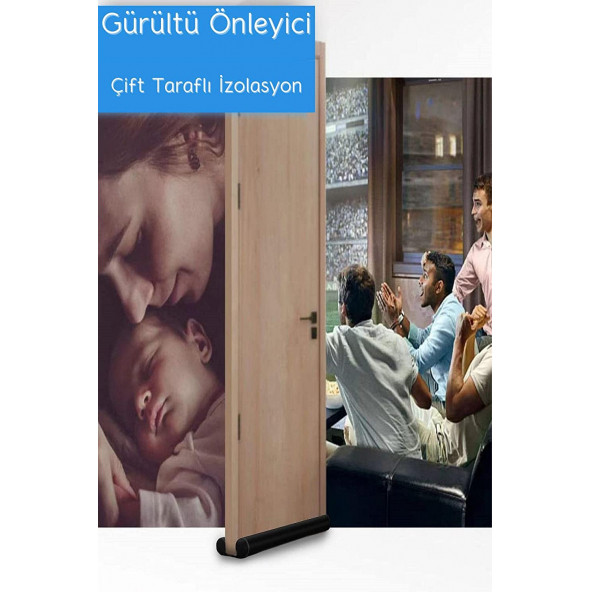 Kapı Altı Isı Yalıtım Süngeri Çift Yönlü Rüzgar Ses Böcek Önleyici - Resim 2