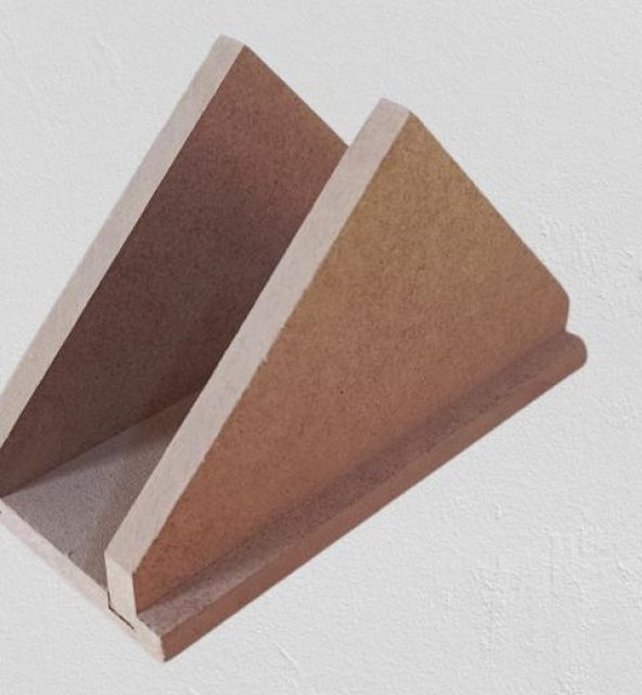 Hobi Adn 90260 Dekoratif Peçetelik Üçgen Ahşap MDF HAM CNC Kesim MODEL El Yapım - 4