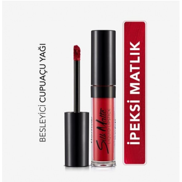 Flormar Silk Matte Liquid Lipstick Likit Ruj 007 Claret Red