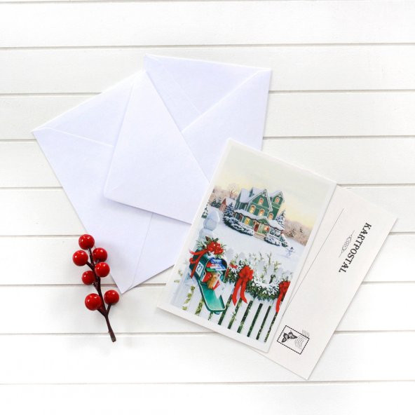 4lü yılbaşı kartpostal-zarf seti, yılbaşı postaları