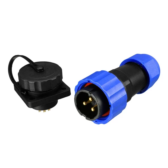 SD28 SU GEÇİRMEZ 3 PİN 28 MM DÖRTGEN KONNEKTÖR - 3