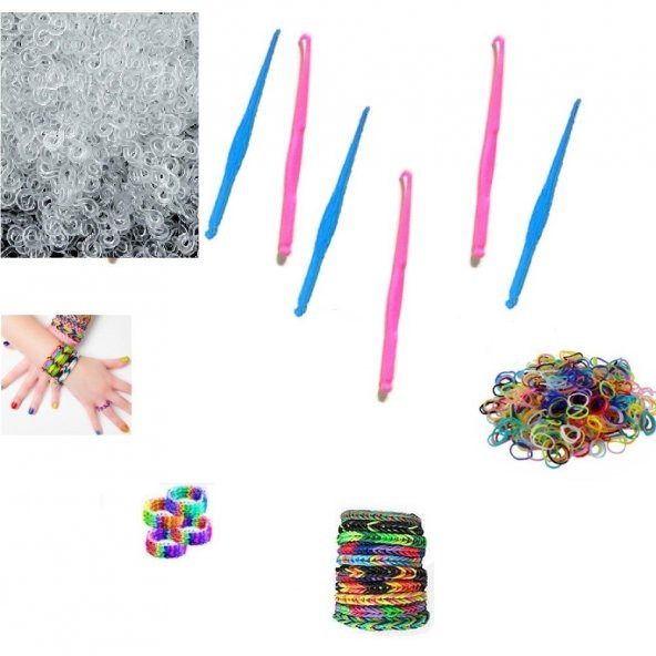 Hayal Sepeti Lastik Bileklik Yapma yedek Tığ 3adet ve yedek kanca 10ad.