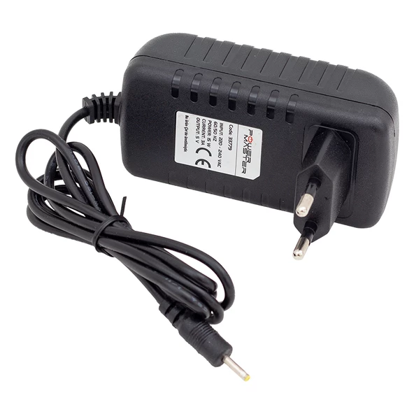 POWERMASTER PM-33779 5 VOLT - 3 AMPER 2.5*0.7 MM UÇLU PLASTİK KASA PRİZ TİPİ ADAPTÖR - 2