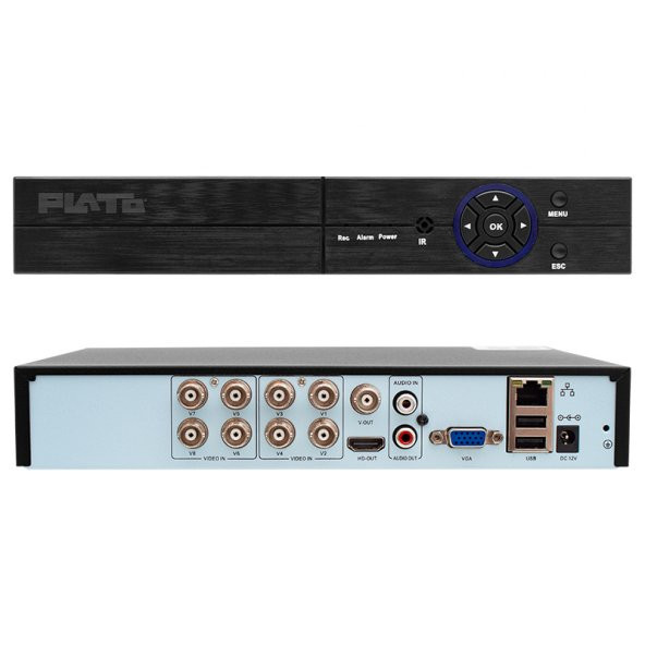 PLATO PL-21064 8 KANAL 6IN1 1080N 5 MP DESTEKLİ DVR KAYIT CİHAZI (H265) - 2