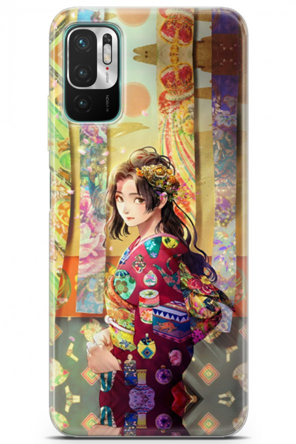 Xiaomi Redmi Note 10 5G Kılıf Orijinal Seri Anime 15 Çin Anime Kalın Silikon Parliement Mavi