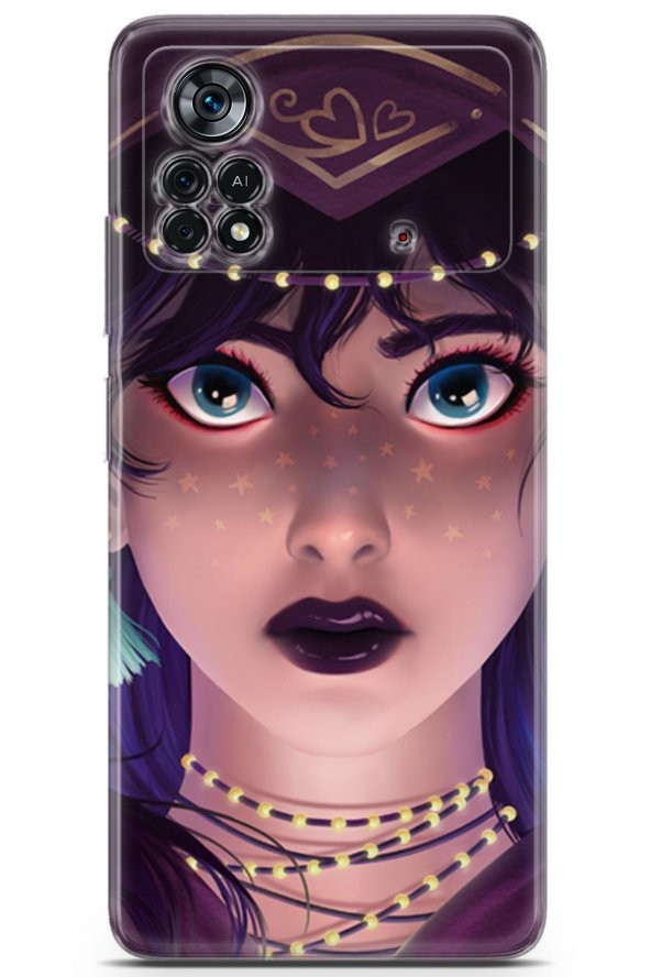 Xiaomi Poco X4 Pro 5G Kılıf Orijinal Seri Anime 23 Hint Anime Telefon Kabı Mor - 1