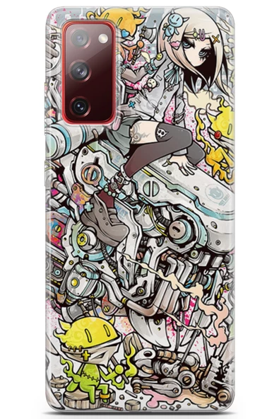 Samsung Galaxy S20 Fe Kılıf Orijinal Seri Anime 03 Kız Arka Kapak Mor - Resim 1