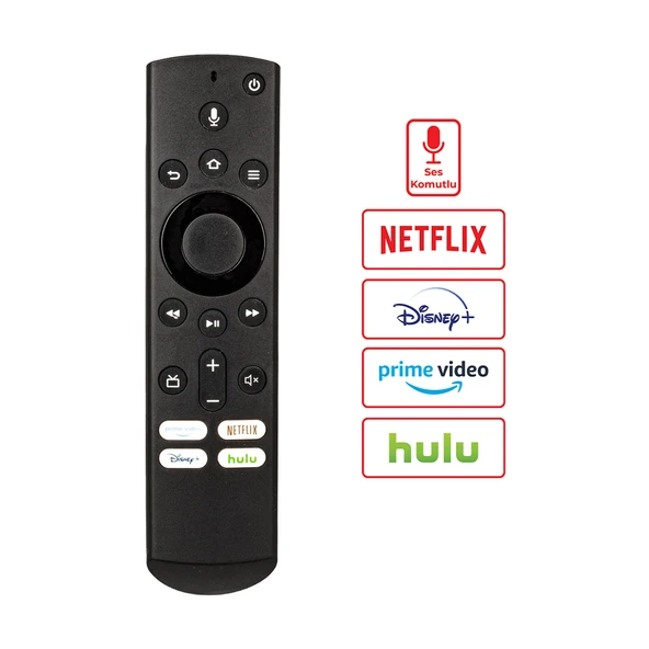 HUAYU KR AMAZON FIRE TV AF-V4 SES KOMUTLU MEDIA OYNATICI KUMANDASI