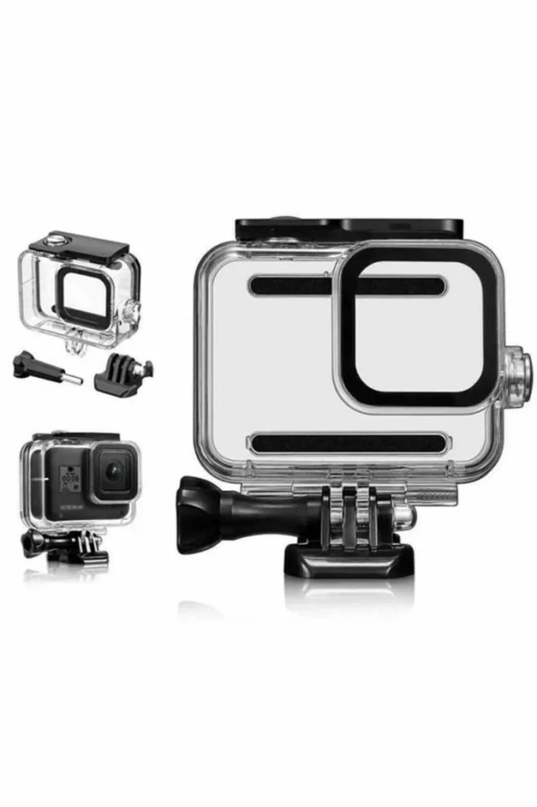 Gopro Hero 12 11 Hero 10 Hero 9 Uyumlu 60 Metre Su Geçirmez Koruyucu Muhafaza Waterproof Housing - 2