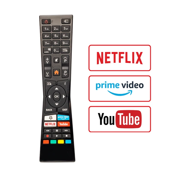 WEKO KL VESTEL RC A2 43100P - JVC RM-C3337 NETFLIX-YOUTUBE-PRİME VİDEO TUŞLU YAZISIZ LCD LED TV KUMANDA (RC0360/01)