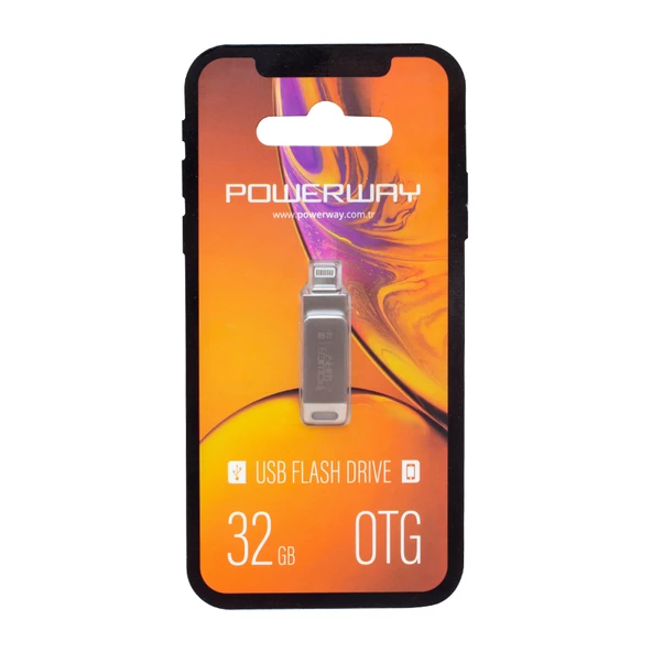 POWERWAY 32 GB IPHONE USB 2.0 OTG METAL FLASH BELLEK