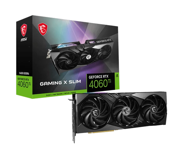 MSI GEFORCE RTX 4060 TI GAMING X SLIM 16G GDDR6  HDMI DP 128BIT