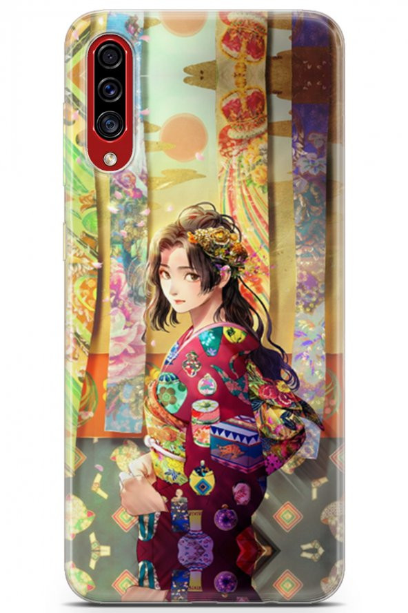Samsung Galaxy A50s Kılıf Orijinal Seri Anime 15 Çin Anime Kalın Silikon Parliement Mavi