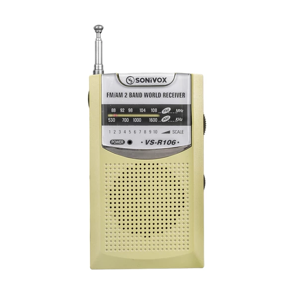 Sonivox VS-R106 Mini FM Radyo Gold