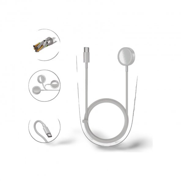 Cosmostech Apple Watch Uyumlu, Akıllı Saat Manyetik Şarj Kablosu, GV09 - 3