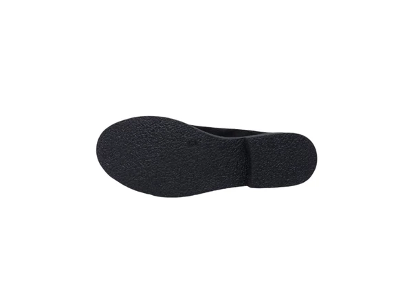 Zerhan 2401 Kadın Siyah Bağcıklı Oxford Süet Ayakkabı - 5