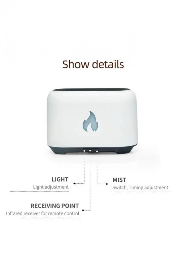 Blic Ultrasonik Aroma Difüzörü Oda Nemlendirici Beyaz YX-1807 - 3