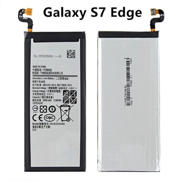 Day Samsung Galaxy S7 EDGE EB-BG935ABE 3600mAh Pil Batarya Orijinal Uzun Ömürlü Yüksek Kapasite