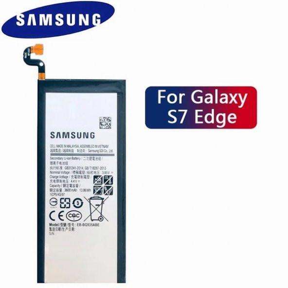 Day Samsung Galaxy SM-G935W8 EB-BG935ABE 3600mAh Pil Batarya Orijinal Uzun Ömürlü Yüksek Kapasite