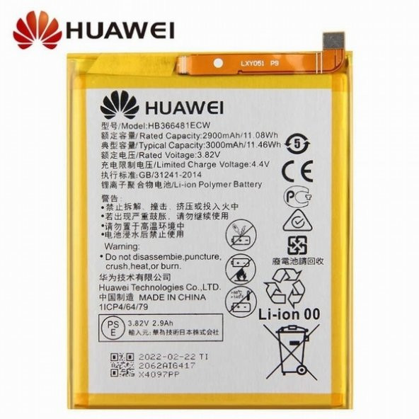 Day Huawei Honor GT3 HB366481ECW 3000 mAh Batarya Pil Orijinal Uzun Ömürlü Yüksek Kapasite