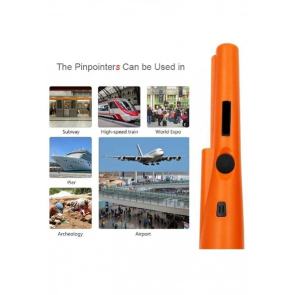 GMN-pointer El Tipi Altın Gümüş Metal Dedektörü Alarmlı Taşıma Çantalı Pil Dahil Su Geçirmez Kılıflı - 6