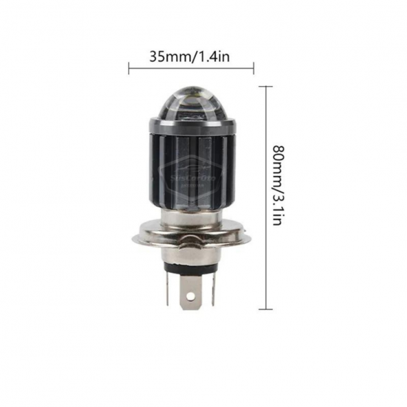 Otomobil Araç Motosiklet Mercekli Far Ampulü Led Far Çift Renk Sarı-Beyaz CSP Led Lamba Delici Yayıcı Uzun Kısa 1 Adet H4 - 5