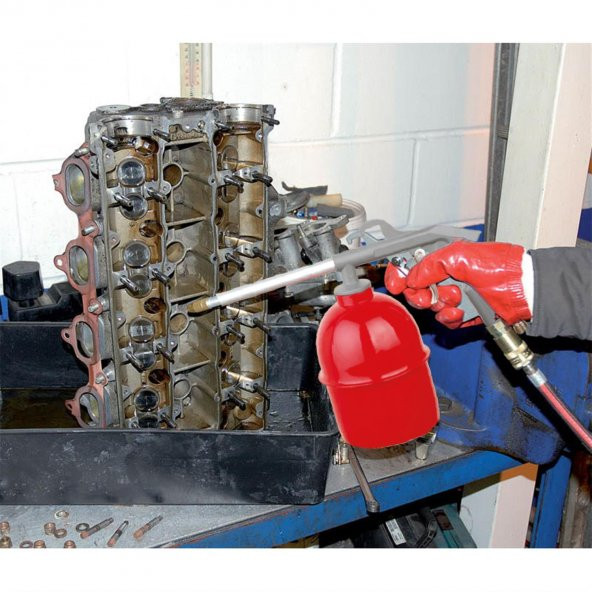 Metal Ahşap Plastik Yüzey Boyama Mazot Tabancası Alttan Depolu Havalı Boya Tabanca 1 LT - 2