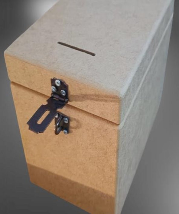 Hobi Adn 90264 Dekoratif Bahşiş Kutu Ahşap MDF HAM CNC Kesim MODEL El Yapım