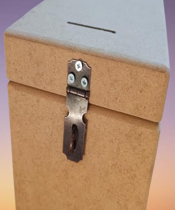 Hobi Adn 90264 Dekoratif Bahşiş Kutu Ahşap MDF HAM CNC Kesim MODEL El Yapım - 3