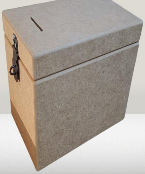 Hobi Adn 90264 Dekoratif Bahşiş Kutu Ahşap MDF HAM CNC Kesim MODEL El Yapım - 8