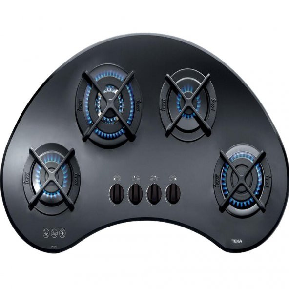 TEKA VR 90 4G AI AL TR KRİSTAL CAM GAZLI OCAK SİYAH