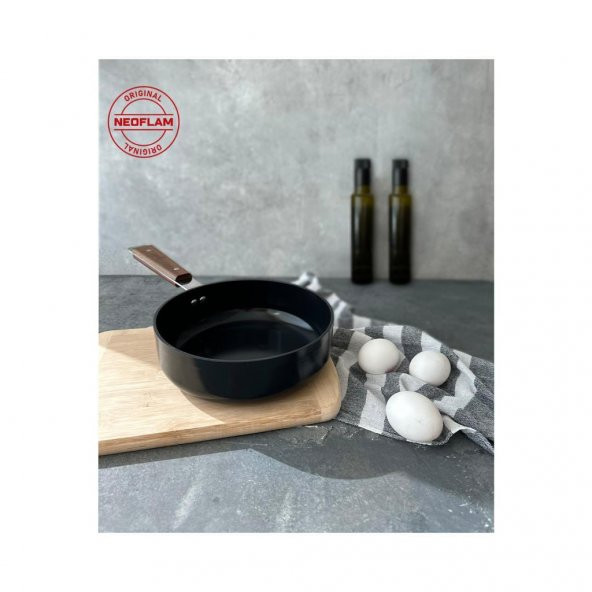 NEOFLAM BIEN ALÜMİNYUM DÖKÜM WOK TAVA SİYAH 20 CM - 3