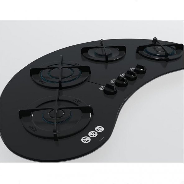 TEKA VR 90 4G AI AL TR KRİSTAL CAM GAZLI OCAK SİYAH - 2