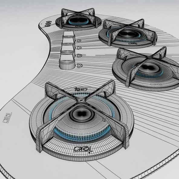 TEKA VR 90 4G AI AL TR KRİSTAL CAM GAZLI OCAK SİYAH - 4