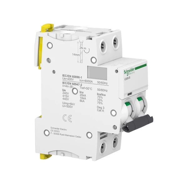 SCHNEİDER ELECTRİC Acti9 İc60N A9F74216 16A Sigorta (2P, 6Ka, C Eğrisi) - 2