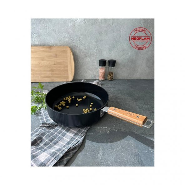 NEOFLAM BIEN ALÜMİNYUM DÖKÜM WOK TAVA  SİYAH 24 CM - 4