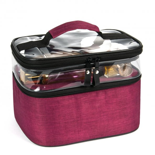 Kadın Makyaj Çantası Profesyonel Makyaj Kutusu Seyahat Tipi Çanta Çok Amaçlı Pratik Çanta