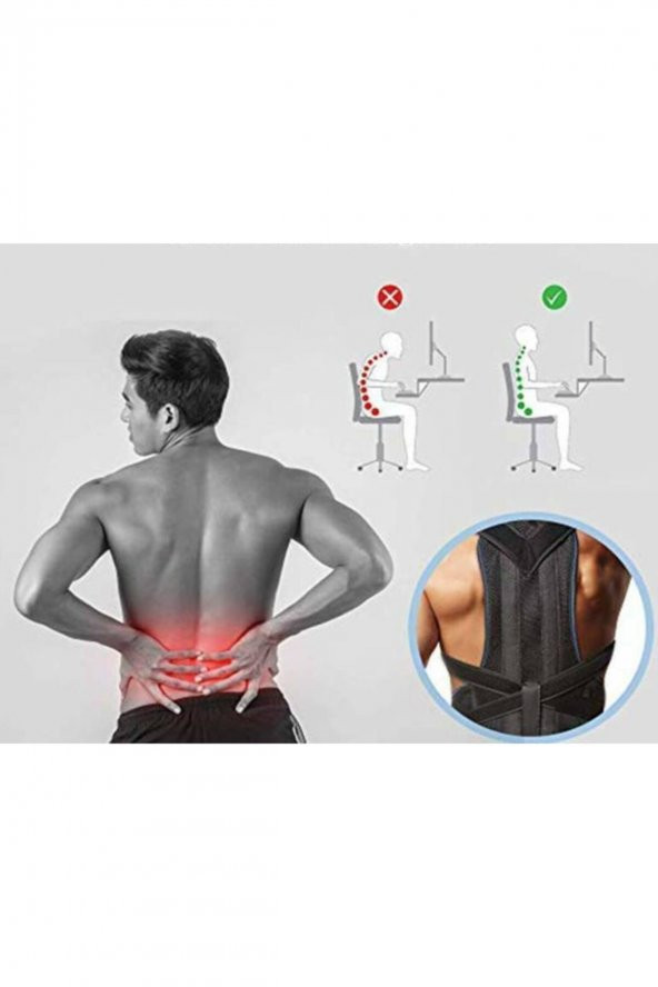Çift Balenli Bel Ve Sırt Korsesi Dik Duruş Spor Bel Sırt Omuz Kamburluk Önleyici Korse ürün görseli 1