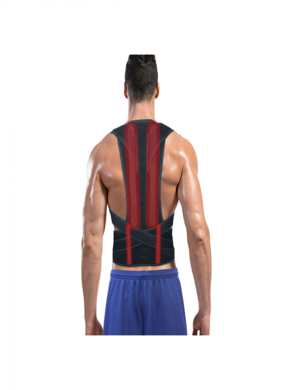 Dik Duruş Korsesi Medikal Korse Dik Tutan Korse Dik Duruş Yeleği Balenli Manyetik Omuz Sırt Korsesi ürün görseli 1